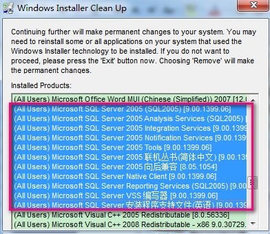 windows installer clean up