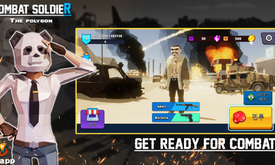 战斗士兵多边形游戏