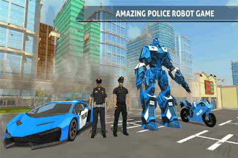 警察机器人汽车游戏无限金币版